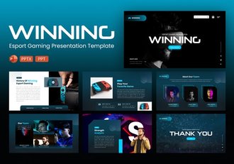 电子竞技游戏比赛PowerPoint模板 - 顶尖PPT