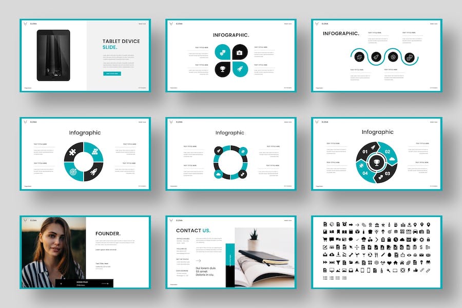 简约大气国外商务商业团队介绍图片展示PPT模板 - 顶尖PPT