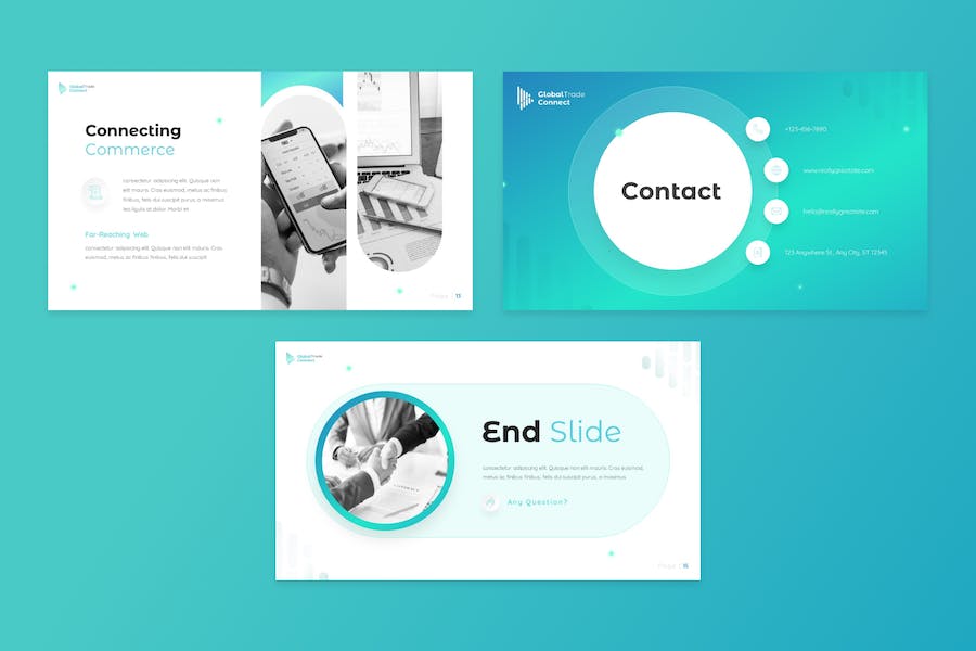 全球贸易商务连接合作PPT模板 - 顶尖PPT