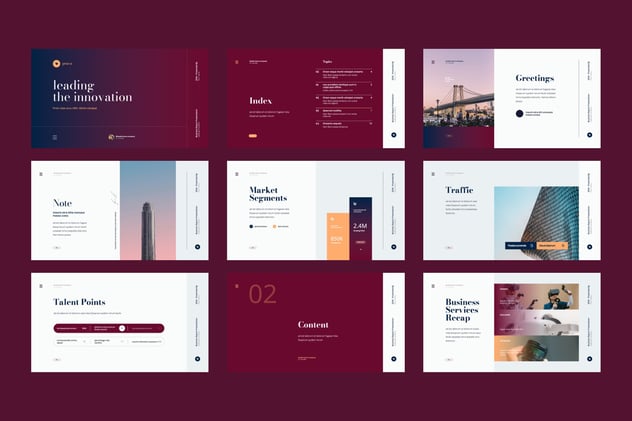 简约商业报告市场分析PPT模板 - 顶尖PPT