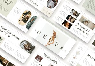 创意极简风格摄影模特服装展示PPT模板 - 顶尖PPT