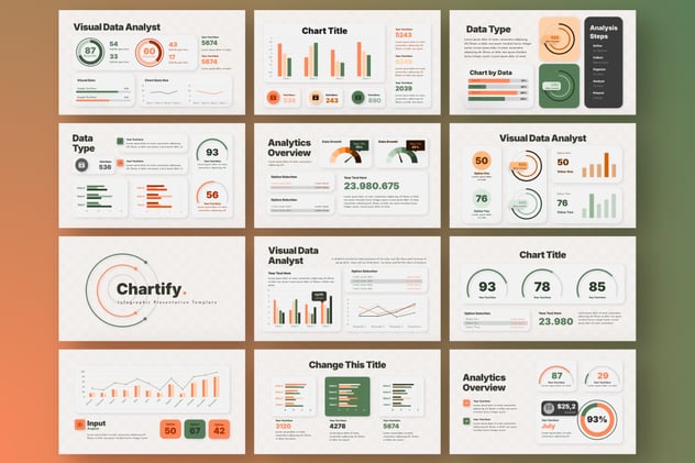 创意数据图形仪表盘PPT模板 - 顶尖PPT