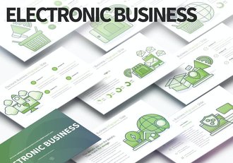 电子商务信息图形PPT模板 - 顶尖PPT