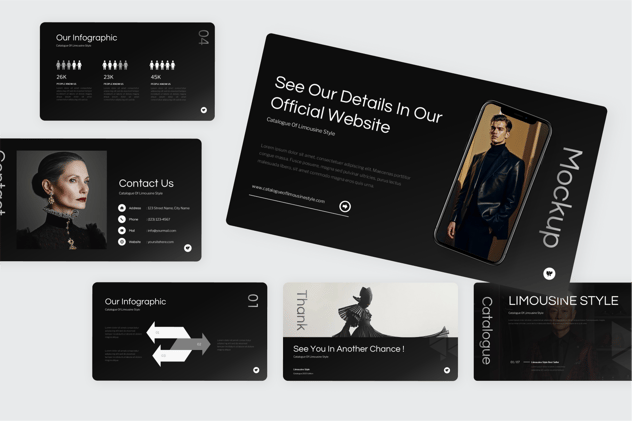 产品目录模特写真PPT模板 - 顶尖PPT