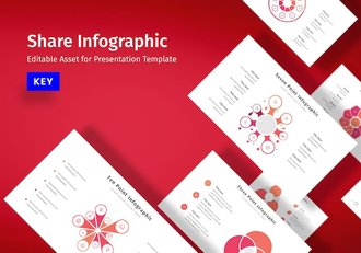 环形要点展示信息图形keynote模板 - 顶尖PPT