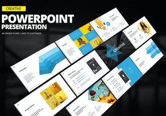 创意设计师作品集项目展示PPT模板 - 顶尖PPT