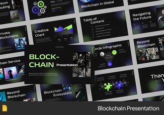 区块链去中心化科技PPT模板 - 顶尖PPT
