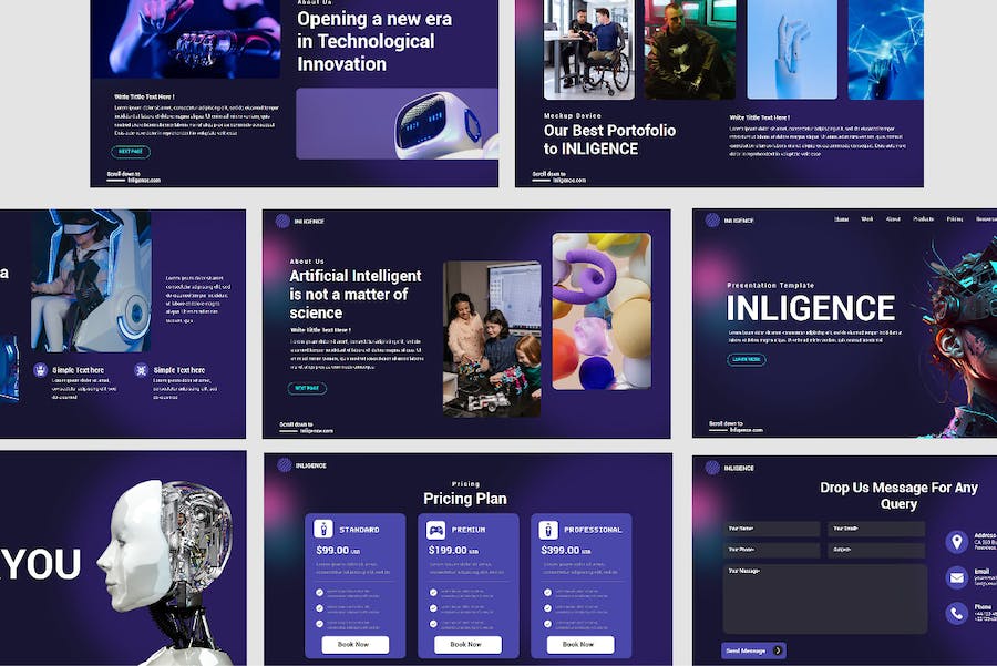 AI PPT人工智能科技大模型对话chatGPT科技PPT模板 - 顶尖PPT