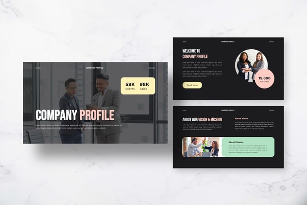 公司简介商业PPT模板 - 顶尖PPT