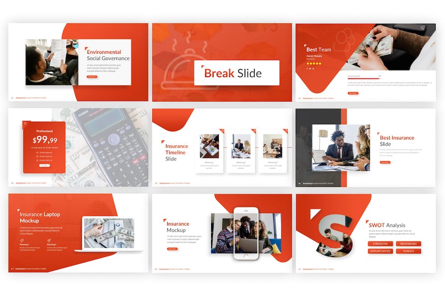 保险公司业务展示推广keynote模板 - 顶尖PPT