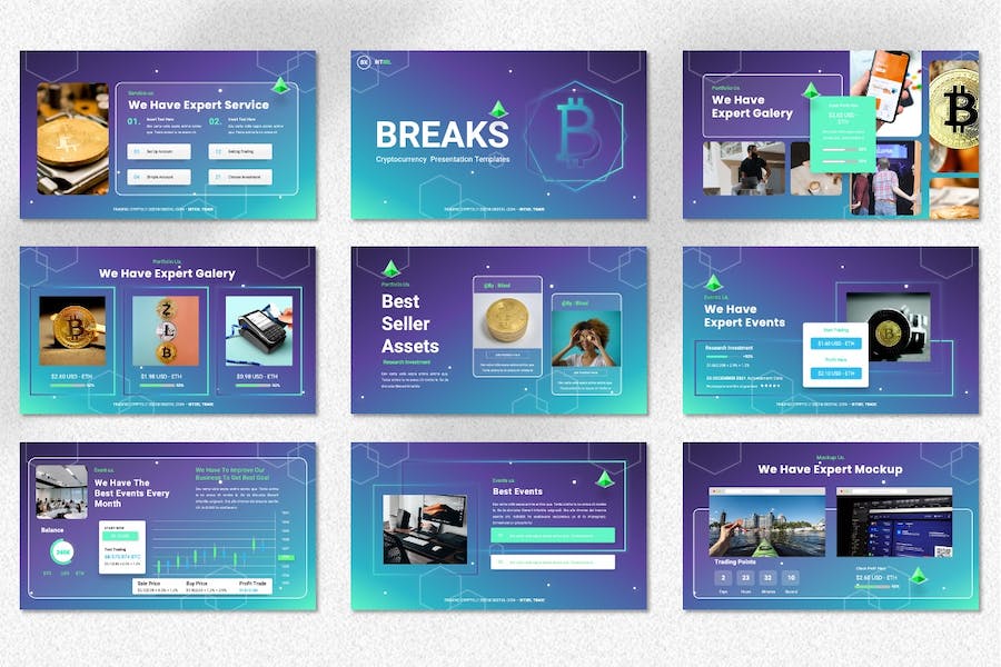 加密货币区块链数字货币Keynote模板 - 顶尖PPT
