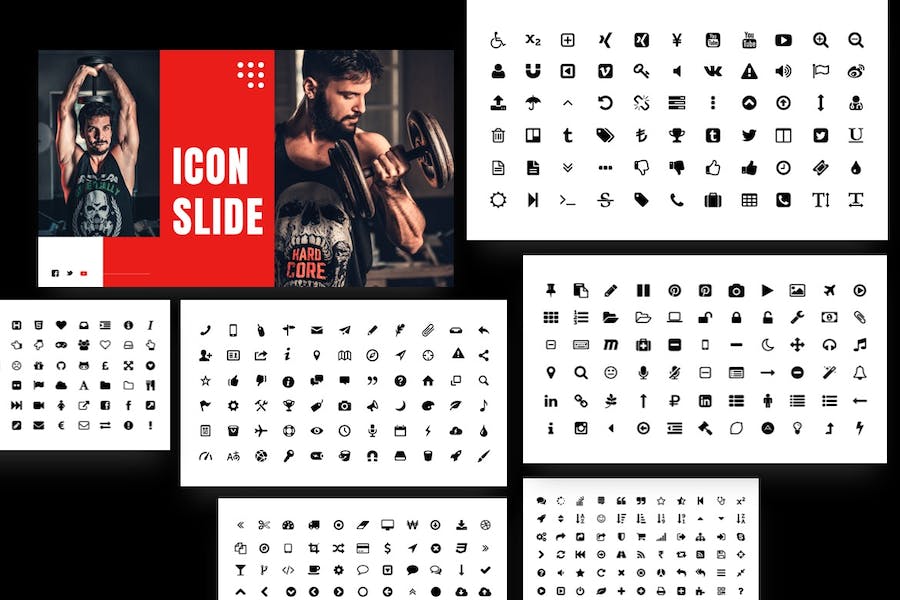 健身房健美主题keynote模板 - 顶尖PPT