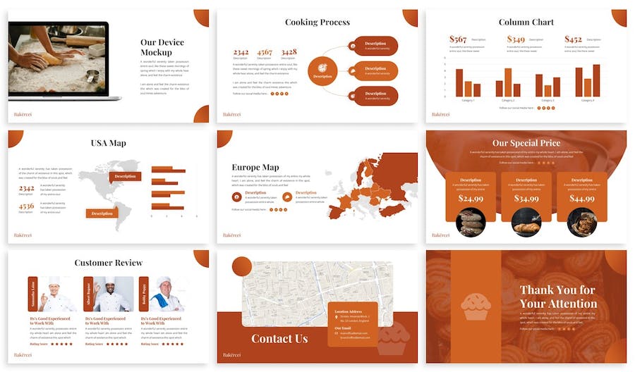 面包店keynote模板 - 顶尖PPT