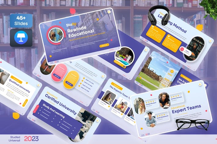 教育培训大学课程展示Keynote模板 - 顶尖PPT