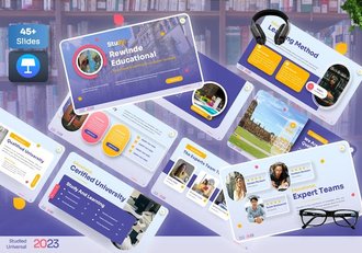 教育培训大学课程展示Keynote模板 - 顶尖PPT