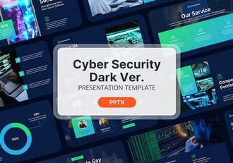 网络安全互联网科技PPT模板 - 顶尖PPT