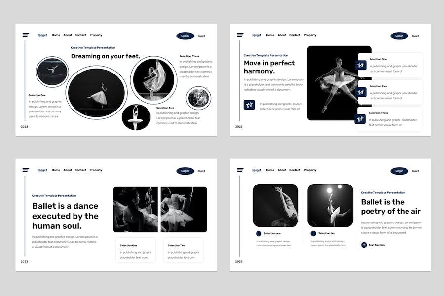 高级舞蹈工作室宣传Keynote主题模板 - 顶尖PPT