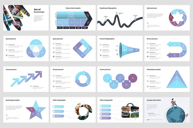 现代项目进展状态信息图表提案PPT模板 - 顶尖PPT