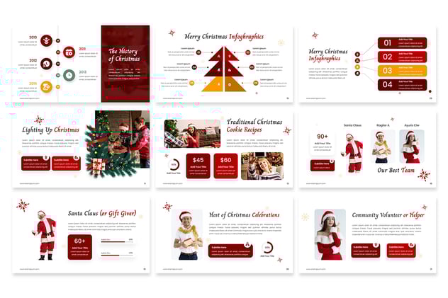 圣诞快乐商业活动策划PPT模板 - 顶尖PPT