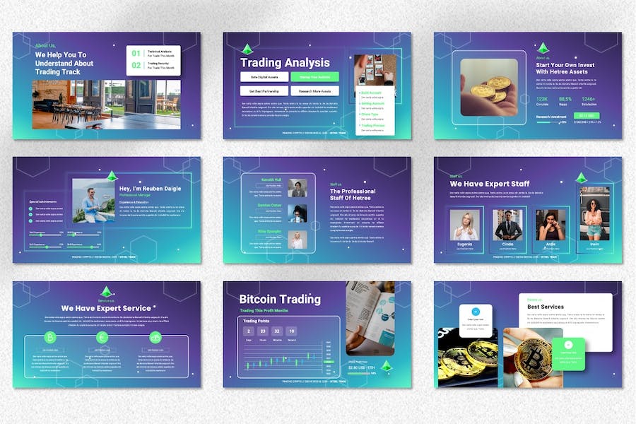 加密货币区块链数字货币Keynote模板 - 顶尖PPT