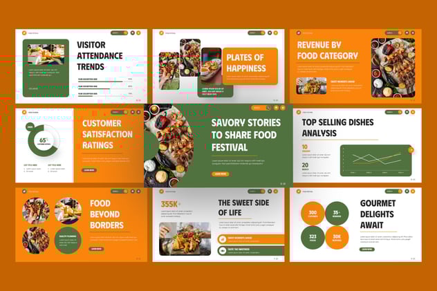 餐饮活动推广美食节策划宣传PPT模板 - 顶尖PPT