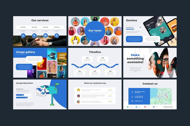 商业峰会信息图形解决方案keynote模板 - 顶尖PPT
