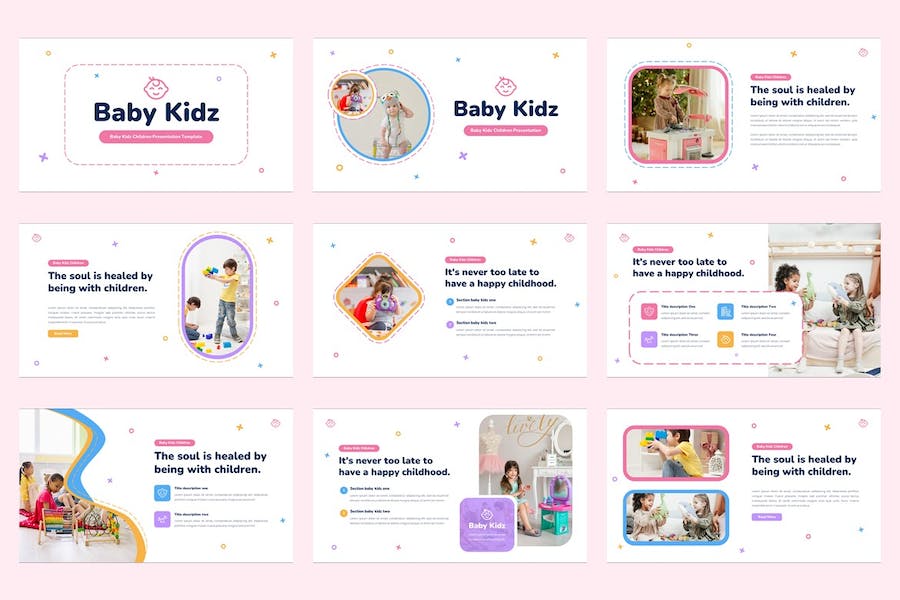 儿童教育课程培训设计PPT模板 - 顶尖PPT