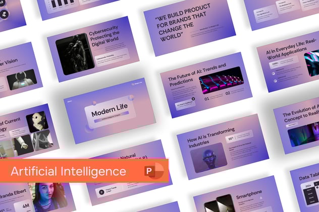 人工智能科技AI PPT模板 - 顶尖PPT