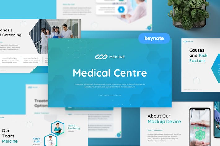 医疗健康医学研究报告Keynote模板 - 顶尖PPT