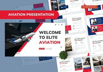 航空运输行业品牌发展PPT模板 - 顶尖PPT
