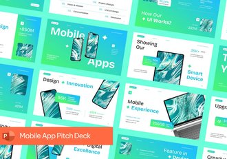 移动应用产品融资演讲方案PPT模板 - 顶尖PPT