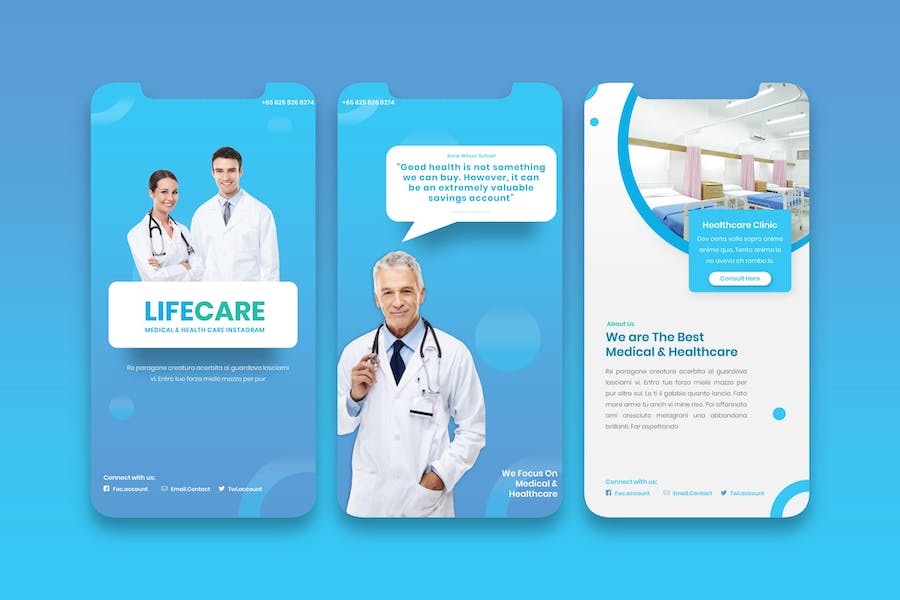 手机尺寸医学医疗行业PPT模板 - 顶尖PPT