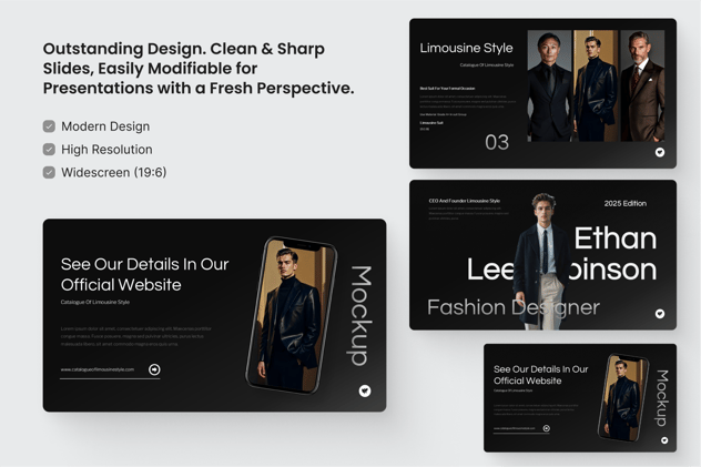 产品目录模特写真PPT模板 - 顶尖PPT