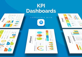 市场营销KPI数据分析仪表板信息图表Keynote模板 - 顶尖PPT