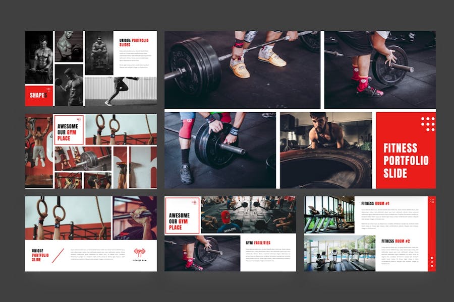 健身房健美主题keynote模板 - 顶尖PPT