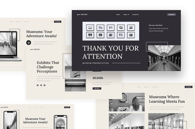 博物馆介绍展示keynote模板 - 顶尖PPT