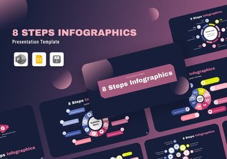 8个要点信息展示PPT模板 - 顶尖PPT