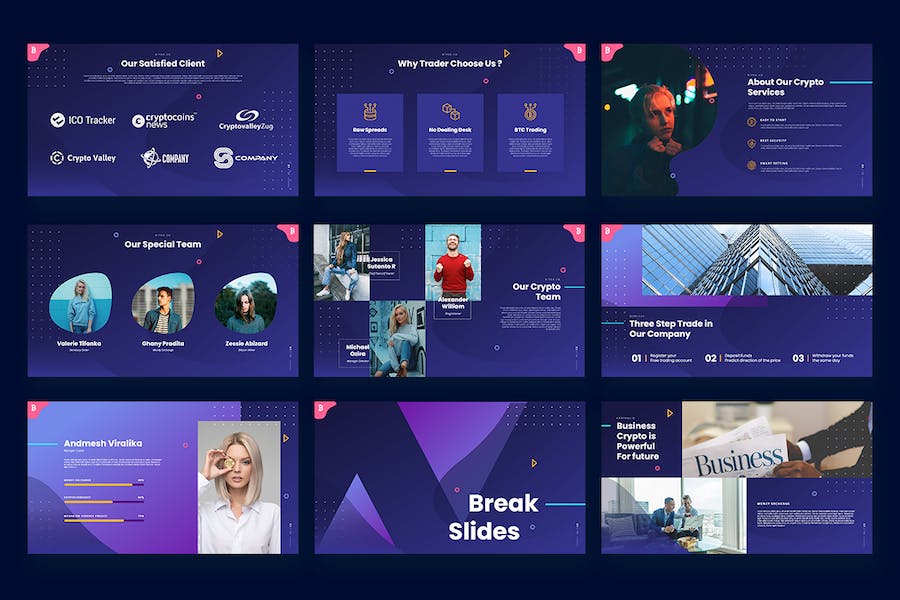 加密货币比特币PPT模板 - 顶尖PPT