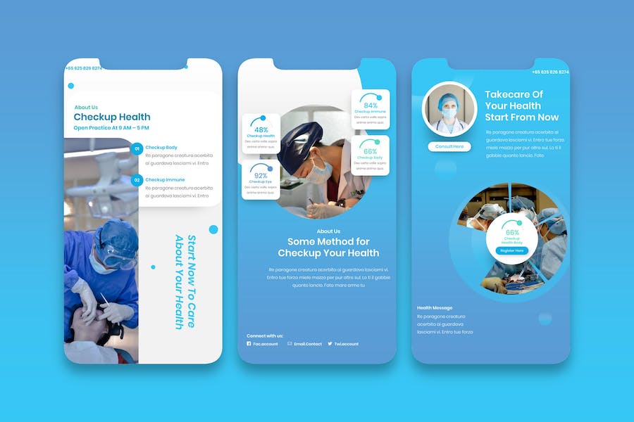 手机尺寸医学医疗行业PPT模板 - 顶尖PPT