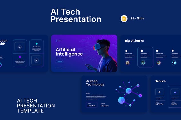 人工智能AI演示PPT模板 - 顶尖PPT