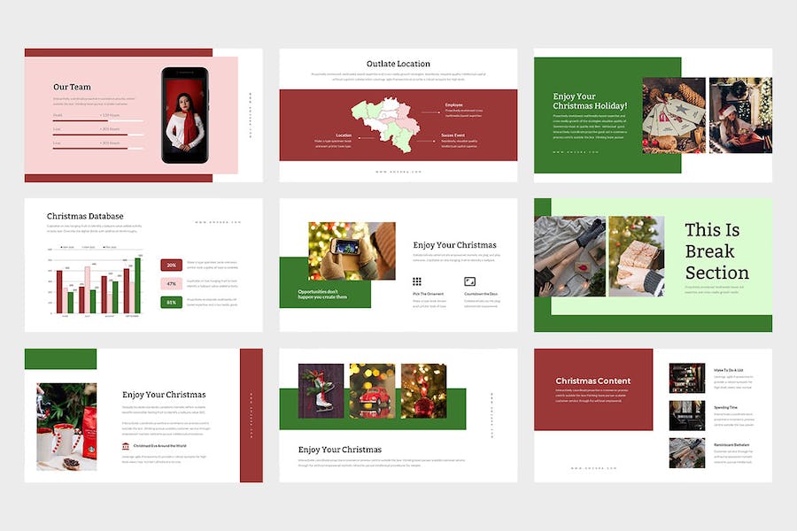 圣诞节主题演讲营销方案Keynote模板 - 顶尖PPT