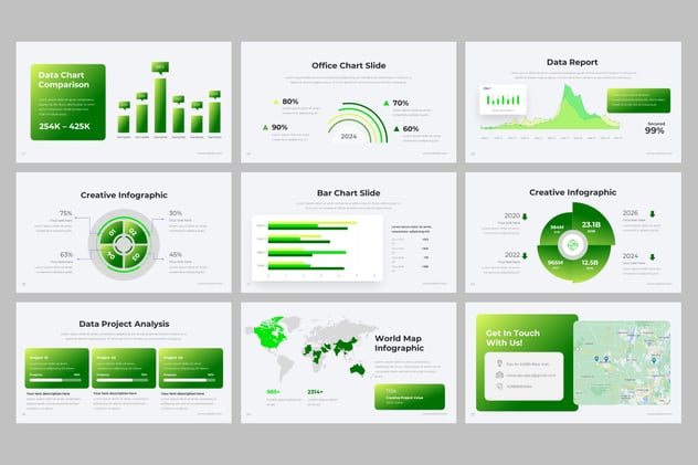 绿色公司业务发展主题keynote模板 - 顶尖PPT