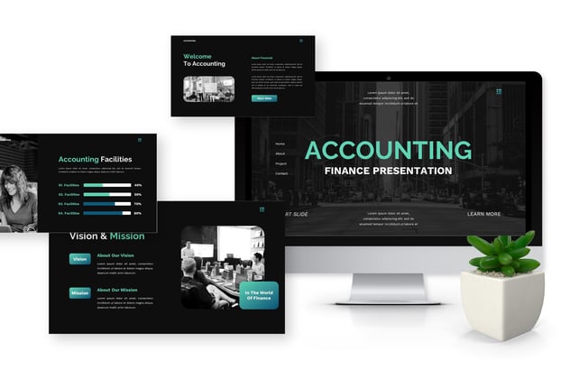 专业会计财务主题Keynote演讲模板 - 顶尖PPT