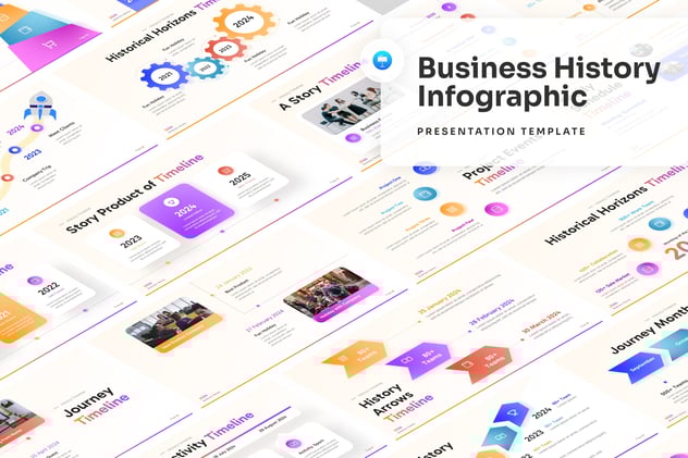 历史主题信息图形演示Keynote模板 - 顶尖PPT