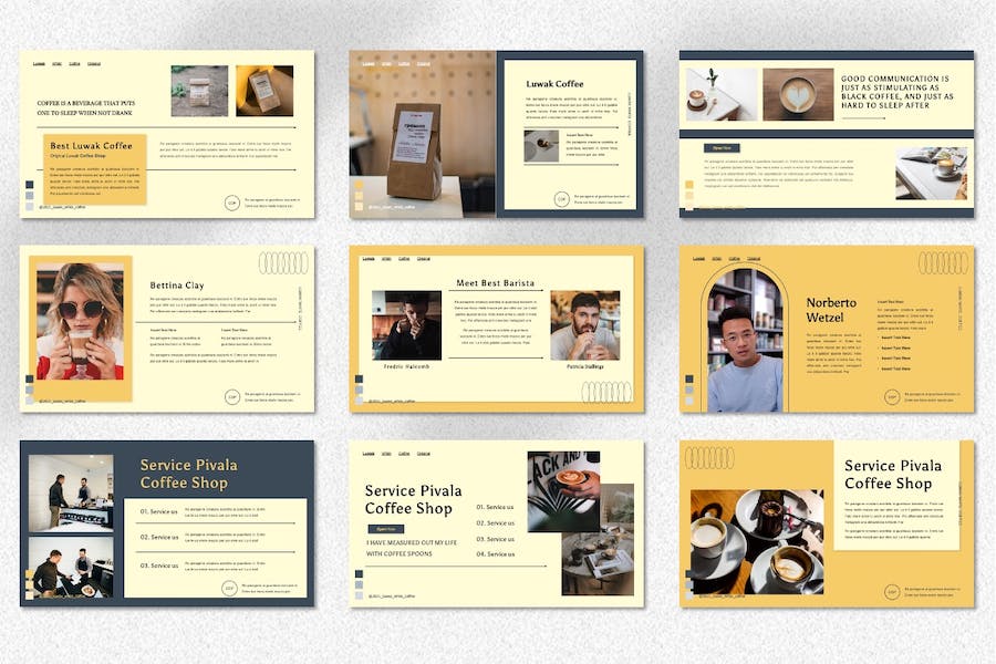 咖啡店项目介绍PPT模板 - 顶尖PPT