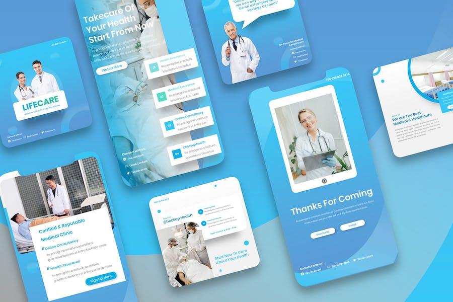 手机尺寸医学医疗行业PPT模板 - 顶尖PPT