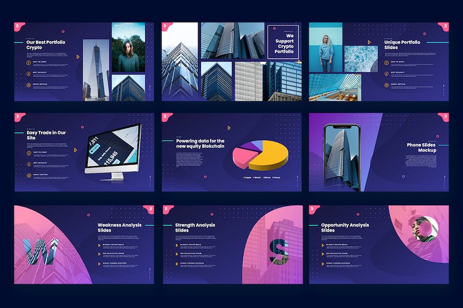 加密货币比特币PPT模板 - 顶尖PPT