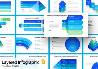 分层结构信息图形设计PPT模板 - 顶尖PPT