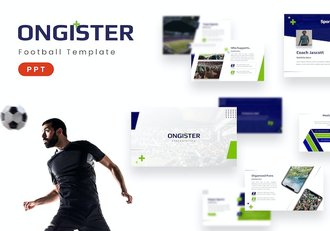 足球户外运动足球竞技比赛运动健身PPT模板模板 - 顶尖PPT