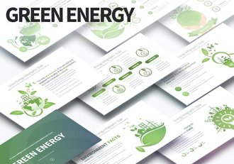 绿色能源环境保护创意图形PPT模板 - 顶尖PPT